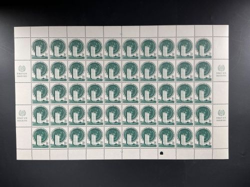 UNO New York 50er Bogen MiNr. 2 x postfrisch RZf CO II