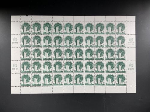 UNO New York 50er Bogen MiNr. 2 y postfrisch RZf CO IV