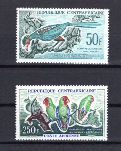 Zentralafrikanische Republik MiNr. 31-32 Vögel Papagei, postfrisch Tiere