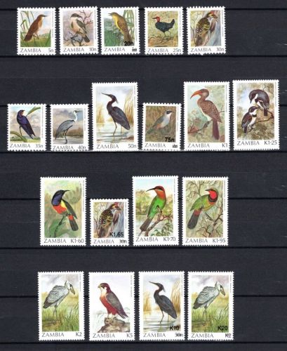 Sambia MiNr. 180-185 Heimische Vögel, Satz postfrisch Tiere