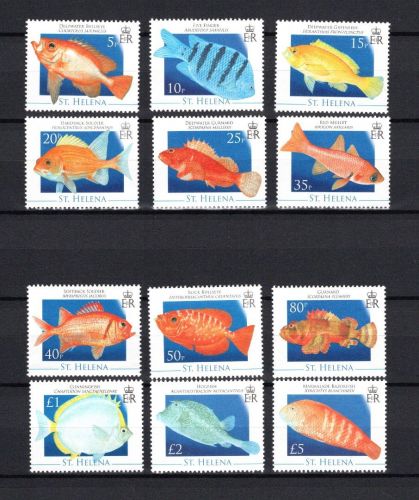 St. Helena MiNr. Meerestiere Fische 2008: Satz und Block postfrisch Tiere