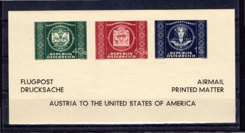 Österreich MiNr. 943-945 postfrisch UPU Adresszettel