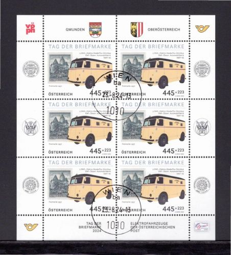 Österreich MiNr. 3811 gestempelt als Kleinbogen, Tag der Briefmarke