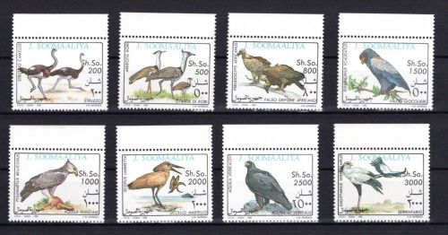 Somalia MiNr. 460-467 Greifvögel Strauße 1983 postfrisch Tiere