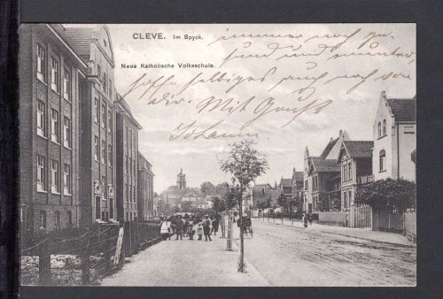 AK Cleve (Kleve) NRW 1917 Neue kath. Volksschule