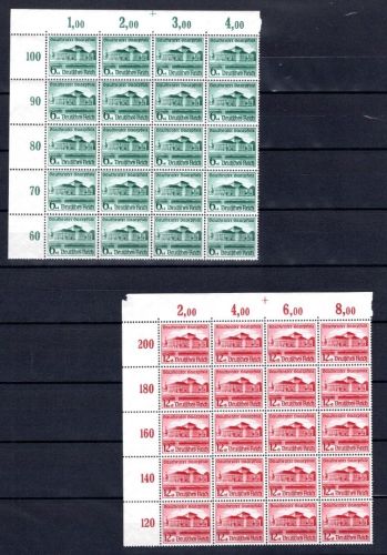 Deutsches Reich MiNr. 673-674 postfrisch 20er Bogenteile