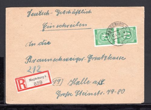 Gemeinschaftsausgabe MiNr. 930 Mehrfachfrankatur auf R-Brief portogerecht