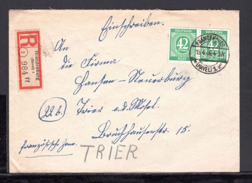 Gemeinschaftsausgabe MiNr. 930 Mehrfachfrankatur auf R-Brief portogerecht