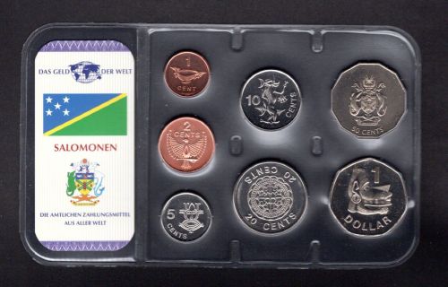 Solomonen 2005 KMS 1 Cent - 1 Dollar im Blister ST