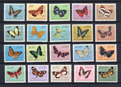 Mosambik MiNr. 417-436 Schmetterlinge Nachtfalter, Satz postfrisch Tiere