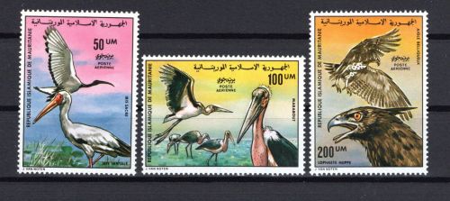 Mauretanien MiNr. 547-549 Vögel Storch Marabu Adler Satz postfrisch Tiere