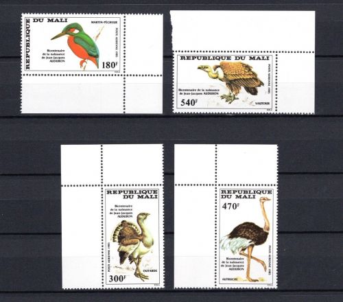 Mali MiNr. 1046-1049 Heimische Vögel 1985, Satz postfrisch Tiere