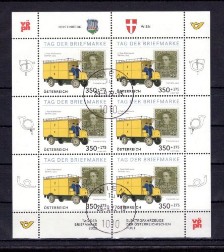 Österreich MiNr. 3674 gestempelt als Kleinbogen, Tag der Briefmarke