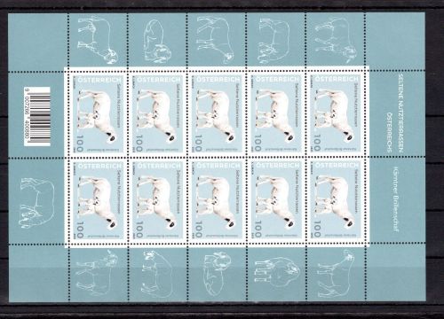 Österreich MiNr. 3714 postfrisch als Kleinbogen, Schafe