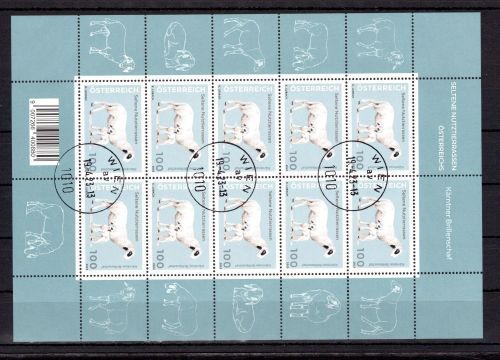 Österreich MiNr. 3714 gestempelt als Kleinbogen, Schafe