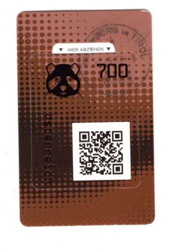 Österreich Cryp-stamp MiNr. 3538 ANK 3a Panda schwarz, Ersttagsstempel
