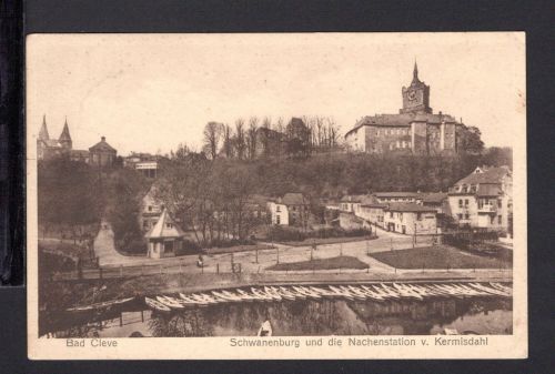 AK Cleve (Kleve) NRW um 1910 Nachenstation vor Schwanenburg