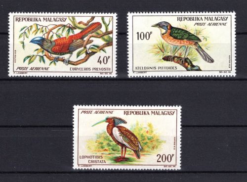 Madagaskar MiNr. 499-501 Heimische Vögel, 3 Werte, Satz postfrisch Tiere