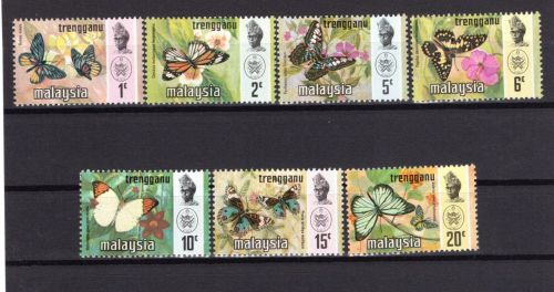 Malaysia MiNr. 97-103I Schmetterlinge (trengganu), Satz postfrisch Tiere