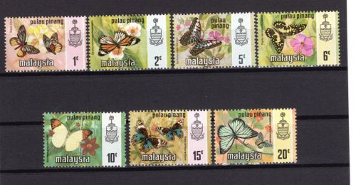 Malaysia MiNr. 73-79I Schmetterlinge (pulau binang) Satz postfrisch Tiere