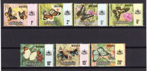 Malaysia MiNr. 88-94I Schmetterlinge (melaka), Satz postfrisch Tiere