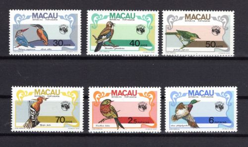 Macau MiNr. 522-527 Vögel 1984, Satz postfrisch Tiere