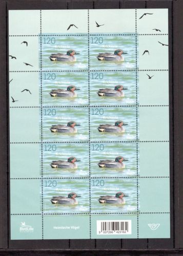 Österreich MiNr. 3855 postfrisch als Kleinbogen, Enten