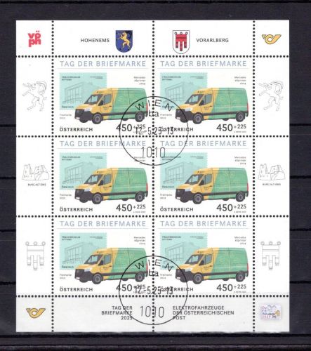 Österreich MiNr. 3864 gestempelt als Kleinbogen, Tag der Briefmarke