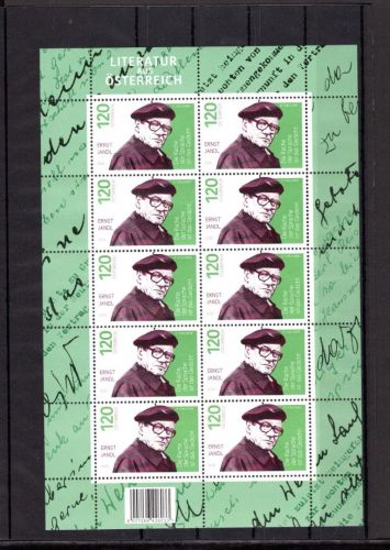 Österreich MiNr. 3922 postfrisch als Kleinbogen, Ernst Jandl
