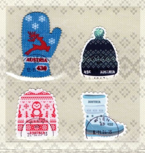 Österreich Markenset "Kuschelig durch den Winter MiNr. 3620 ff gestempelt