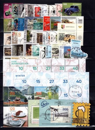 Österreich MiNr. Jahrgang 2024 gestempelt nicht komplett