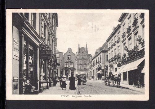AK Cleve (Kleve) NRW 1919 Hagsche Straße mit Blick auf Otto der Schütz