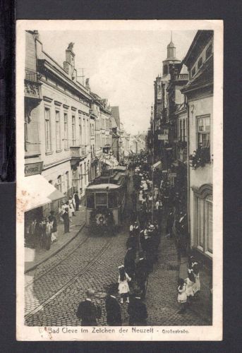 AK Cleve (Kleve) NRW 1920 Im Zeichen der Neuzeit/ Straßenbahn