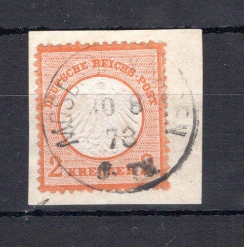 Kaiserreich MiNr. 19 Briefstück kleines Brustschild