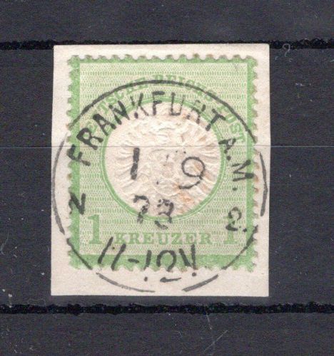 Kaiserreich MiNr. 23 a Briefstück großes Brustschild