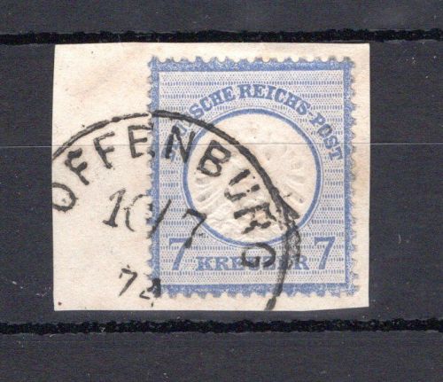 Kaiserreich MiNr. 26 Briefstück großes Brustschild