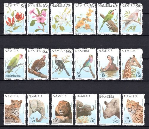 Namibia MiNr. 876-893A Flora und Fauna, Satz 1997 postfrisch Tiere