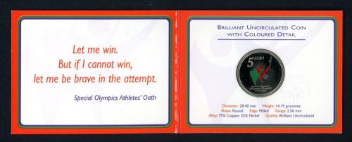 Irland 2003 5 Euro Special Olympics im Blister BU
