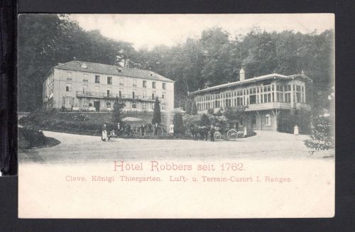 AK Cleve (Kleve) NRW um 1910 Hotel Robbers mit Droschke