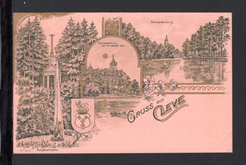 AK Cleve (Kleve) NRW um 1900 Schwanenburg u. Amphietheater