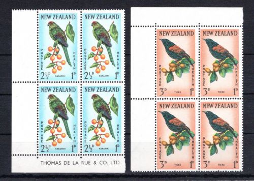 Neuseeland MiNr. 422-423 Vögel: Eckrand-Viererblöcke, postfrisch Tiere