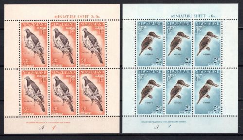 Neuseeland Kleinbogen MiNr. 413-414 Waldtaube & Eisvogel postfrisch Tiere