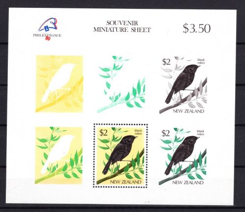 Neuseeland MiNr. Sonderdruck Vogel Schwarzkehlchen 1989 postfrisch Tiere