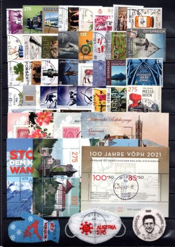 Österreich Jahrgang 2021 gestempelt