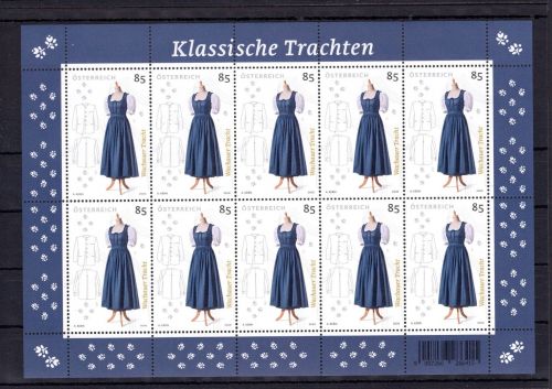 Österreich MiNr. 3529 postfrisch als Kleinbogen, Trachten