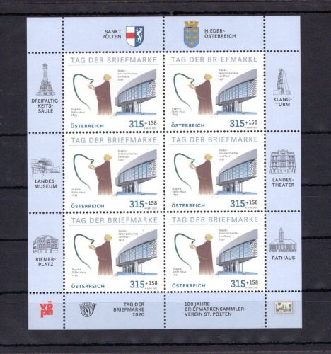 Österreich MiNr. 3558 postfrisch als Kleinbogen, Tag der Briefmarke
