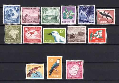 Nauru MiNr. 55-68 Flora und Fauna, 14 Werte, Satz postfrisch Tiere