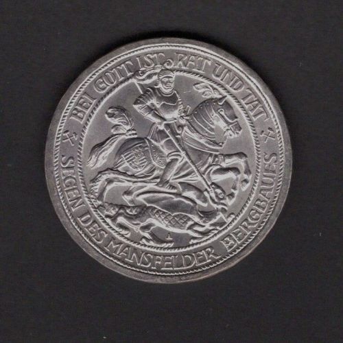 Preussen 1915 A 3 Mark Wilhelm II. Mansfelder Bergbau vz-st