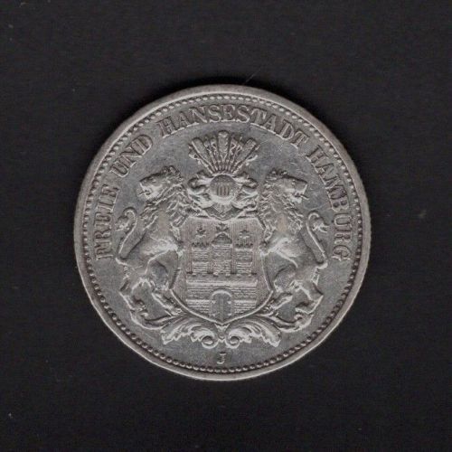 Hamburg 1907 2 Mark Stadtwappen vz-st