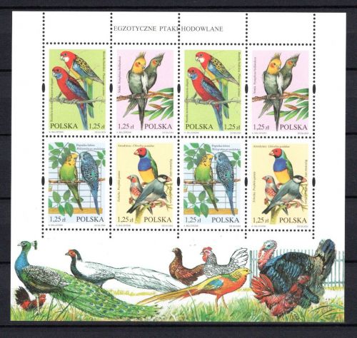 Polen Kleinbogen MiNr. 4117-4120 Exotische Vögel 2004 postfrisch Tiere